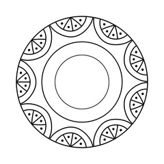 Isolated line mandala vector design