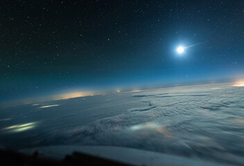 Moonrise in space