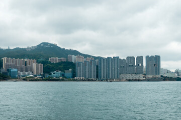 Obraz premium Hong Kong skyscrapers view from boat
