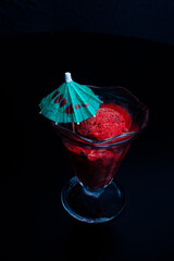 delicious food on black background