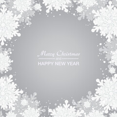 Vector banner for Christmas, New Year, snowflakes