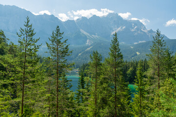 The Eibsee in the Bavarian Alps
