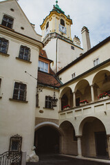 Fototapeta na wymiar Old town hall in bratislava situated on the hlavne namestie (the main square)