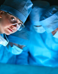 Young surgery team in the operating room