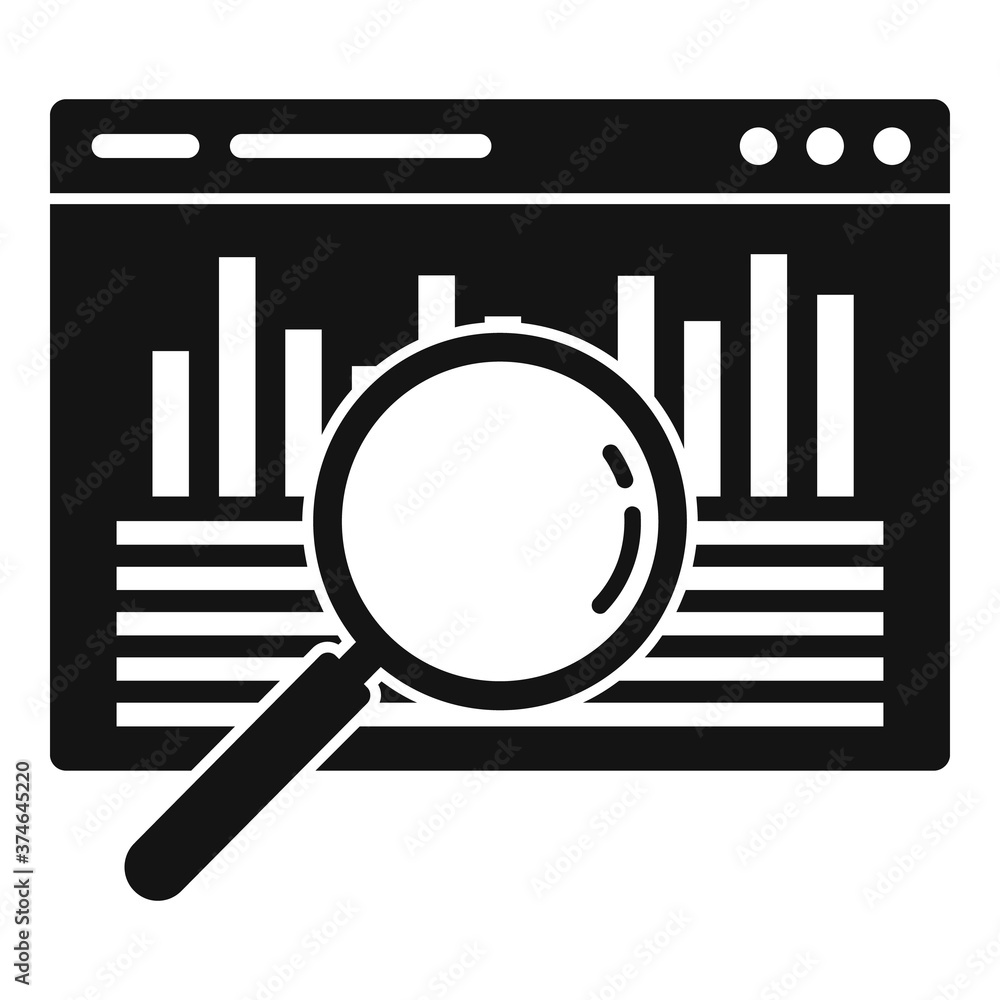 Poster web audit icon. simple illustration of web audit vector icon for web design isolated on white backgr