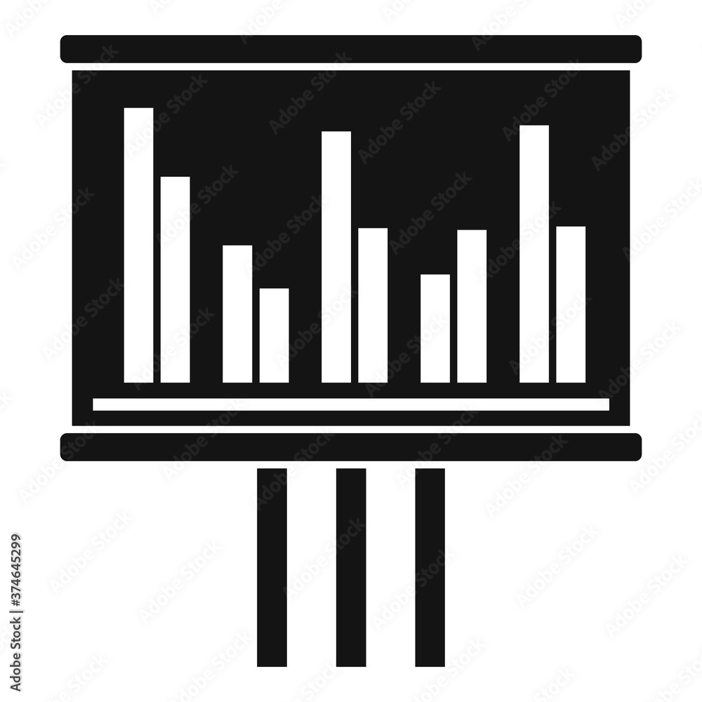 Poster audit banner graph icon. simple illustration of audit banner graph vector icon for web design isolat
