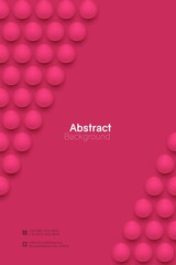 Abstract circle background. 3D spheres. Vertical minimalistic banner template. Vector illustration with mesh gradients.