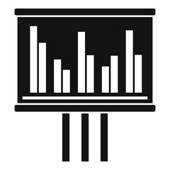 Audit banner graph icon. Simple illustration of audit banner graph vector icon for web design isolated on white background