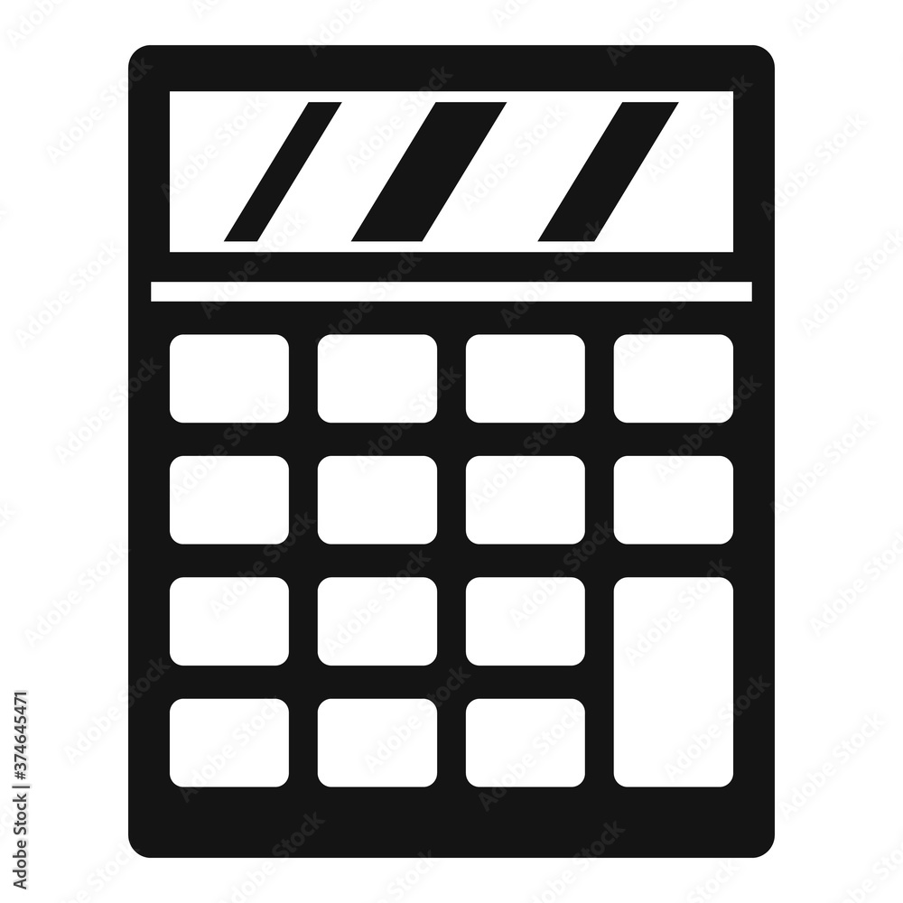 Poster audit calculator icon. simple illustration of audit calculator vector icon for web design isolated o