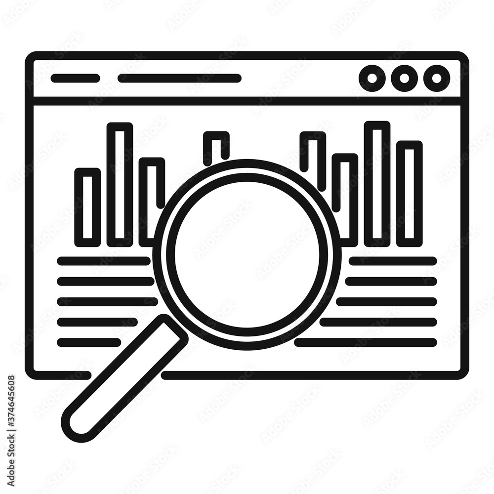 Aufkleber web audit icon. outline web audit vector icon for web design isolated on white background