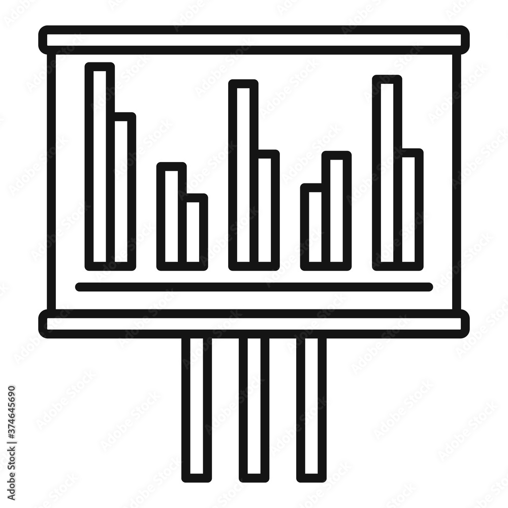 Poster audit banner graph icon. outline audit banner graph vector icon for web design isolated on white bac