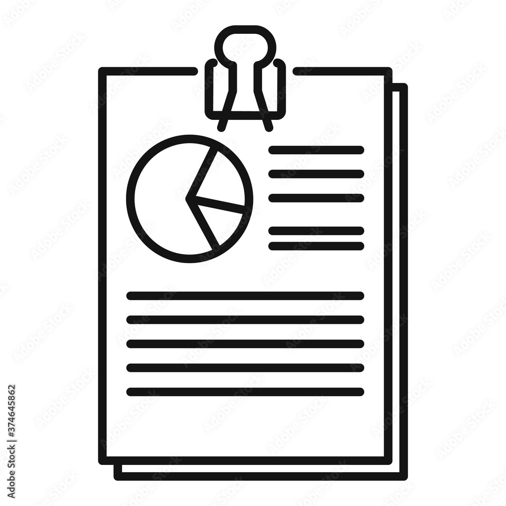 Poster audit pie chart icon. outline audit pie chart vector icon for web design isolated on white backgroun