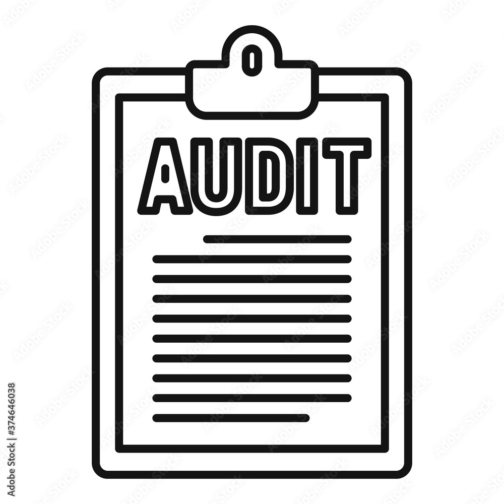Poster audit clipboard icon. outline audit clipboard vector icon for web design isolated on white backgroun
