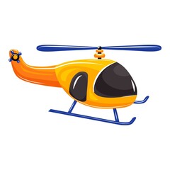 Transport helicopter icon. Cartoon of transport helicopter vector icon for web design isolated on white background
