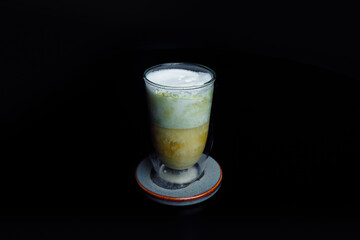 drink on black background