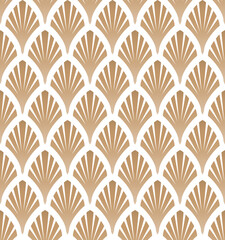 Art deco, great gatsby vector pattern with golden fans. Classic, retro, vintage illustration. Seamless pattern.
- 374647211
