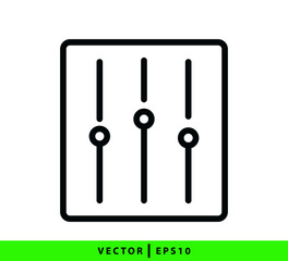 Audio mixer icon vector logo design template