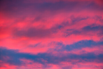 Twilight sky and cloud at sunset
