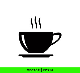 Cup coffee icon vector logo design template