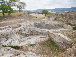 Ruins of the Iruña-Veleia Archaeological Site, a Roman town (oppidum) near Vitoria, Álava, Basque Country, Spain