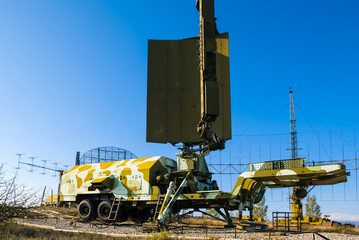 military radio vehicle stay on a hill