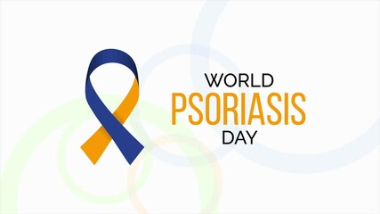 Video animation on the theme of World Psoriasis day observed each year on October 29th across the globe. 4k motion graphics.