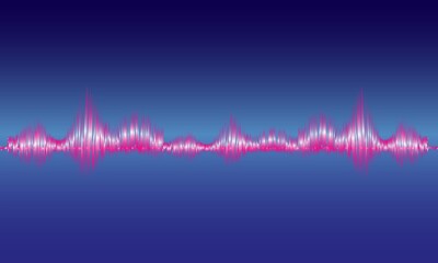 abstract blue digital equalizer, vector of sound wave pattern element