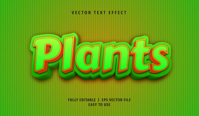 3D Plants Text effect, Editable Text Style