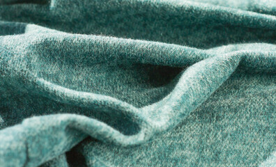 green wool fabric for background