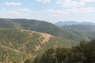 Fototapeta premium view of the mountains of Gelendzhik