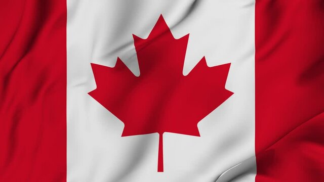 Canadian flag in waving loop