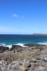 beach and rocks, barra, hebrides, scotland