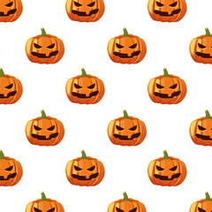 Halloween pumpkin cartoon background vector design