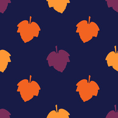 Bright seamless pattern. Vector illustration with leaves on background. Great for use as an additional design. For decorating thematic banners, cards, prints, textiles, fabric, more creatives ideas.