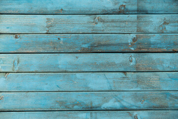 Texture of blue wood planks