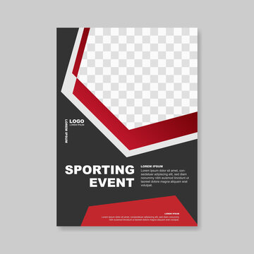 Sport brochure with photo. - Vector.