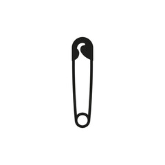 Safety pin icon. Closed safety pin. Vector. Isolated.