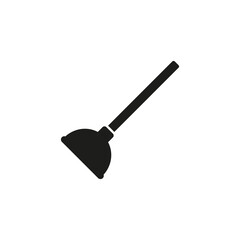 Toilet plunger icon. Vector. Flat design.