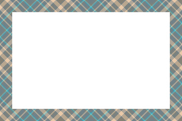 Vintage frame vector. Scottish border pattern retro style. Tartan plaid ornament.