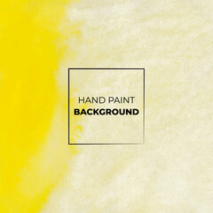 Yellow abstract watercolor texture background 