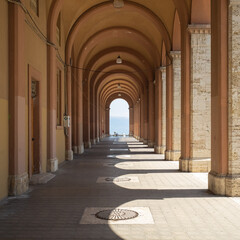 arches of an old building. Perugia. Italy 