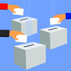 image of election voting, paper, vote box