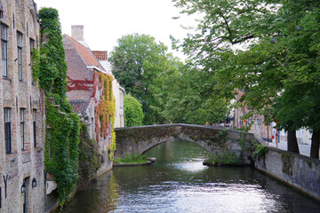 Fototapeta na wymiar Recoins de la ville de Bruges