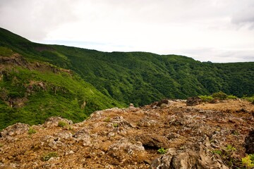 Mountain landscape with cloud in Miyagi.