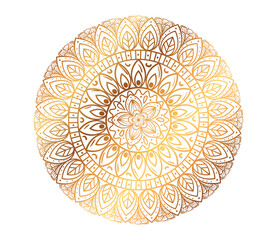 golden mandala in white background, luxury icon vector illustration design