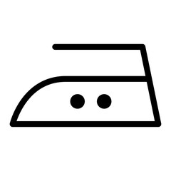 Iron flat icon isolated on white background. Medium temperature level symbol. Machine vector illustration