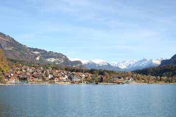 Beautiful landscape in Autumn at Brienz, Switzerland, Europe 