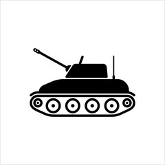 Obraz premium Tank Icon, Military Battle Tank Icon, Armoured Fighting Vehicle