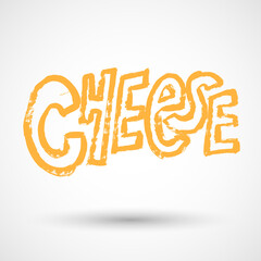 Cheese word. Vector word template