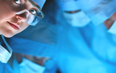 Young surgery team in the operating room